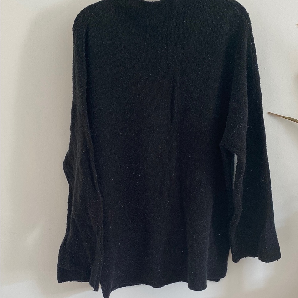 urban outfitters black benny fuzzy mock neck sweater - Picture 4 of 4